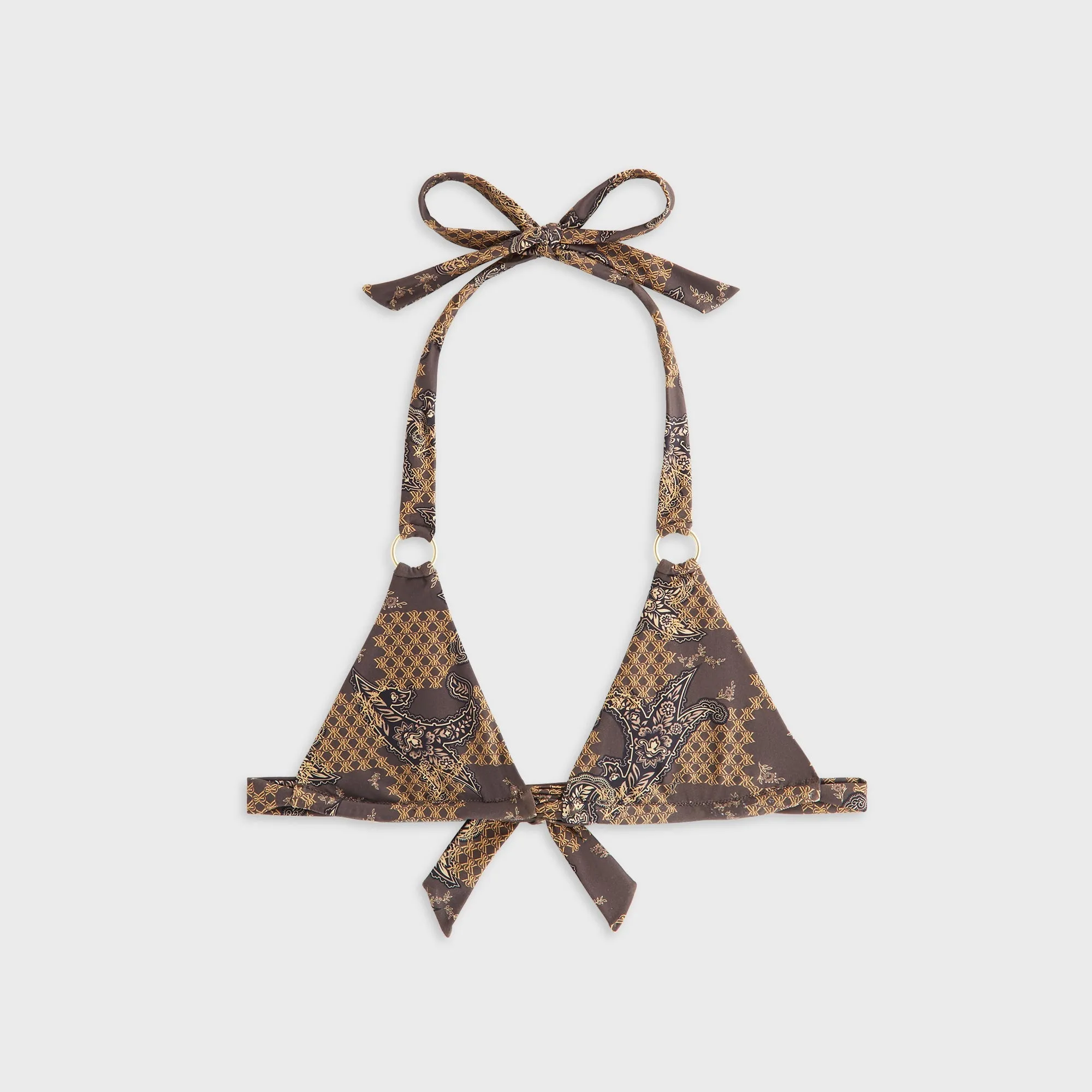 Kith Women Kenna Crest Paisley Tie Top - Brew sold by Kith