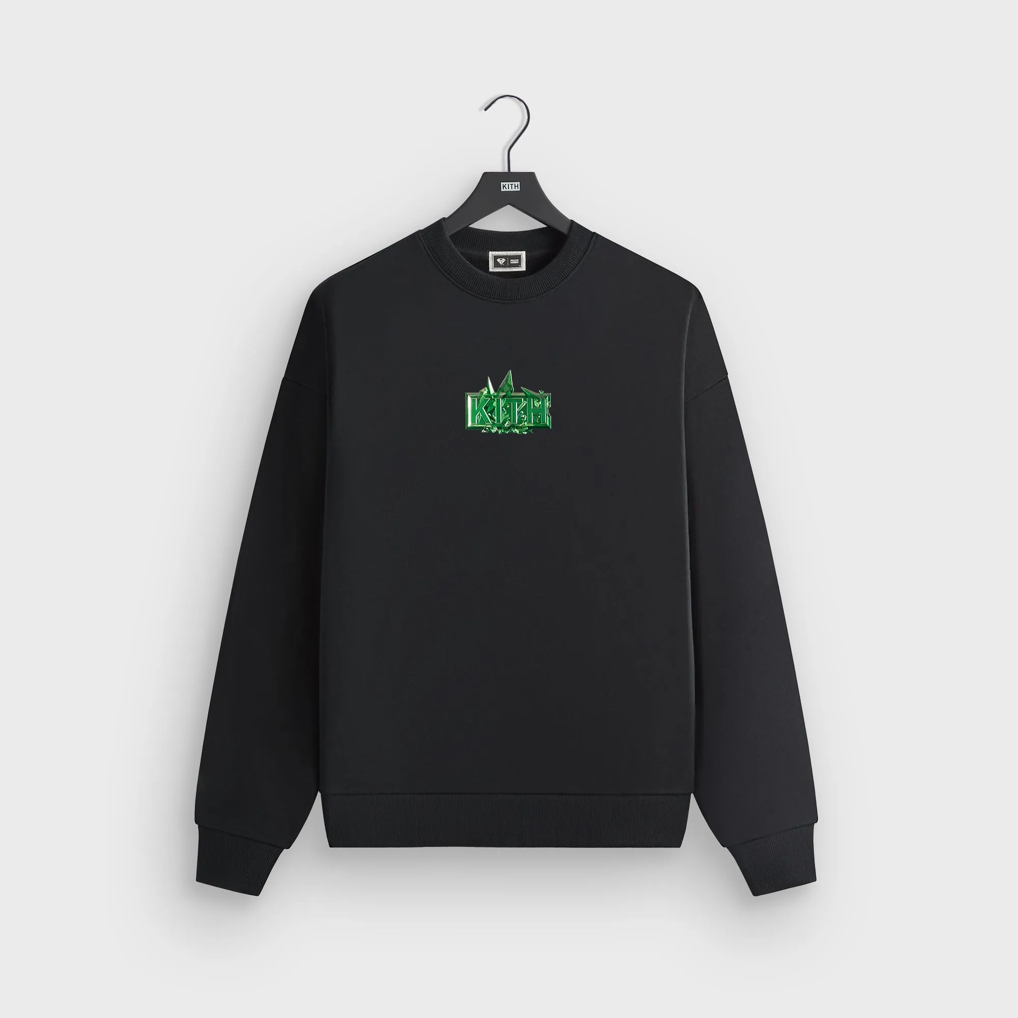 Superman | Kith Kryptonite Nelson Crewneck - Black sold by Kith