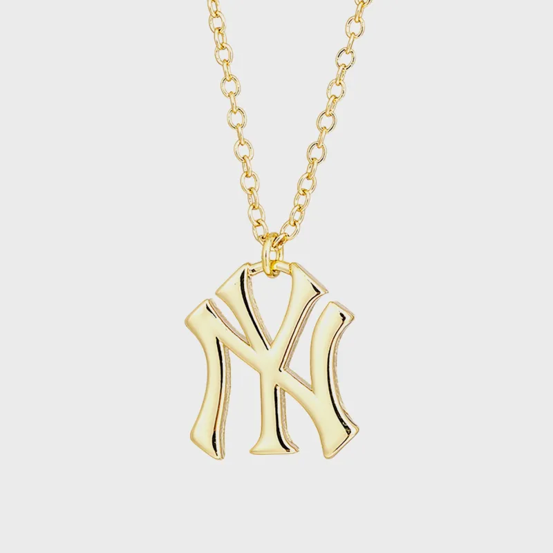 Luv AJ The NY Logo Charm Necklace - Gold sold by Kith