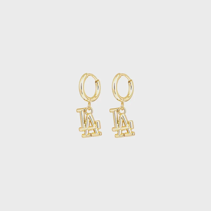 Luv AJ The LA Logo Charm Earrings - Gold sold by Kith