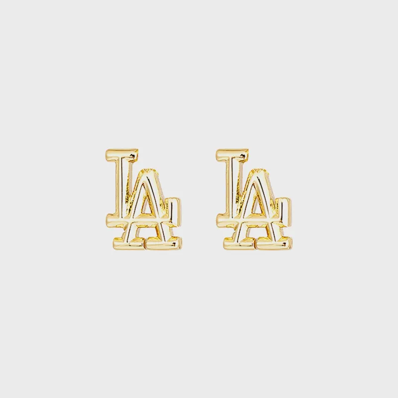 Luv AJ The LA Logo Stud Earrings - Gold made by Luv Aj