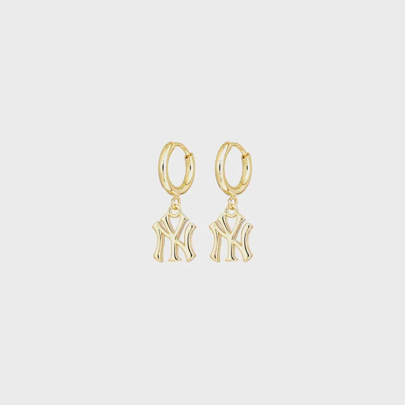 Luv AJ The NY Logo Charm Earrings - Gold sold by Kith