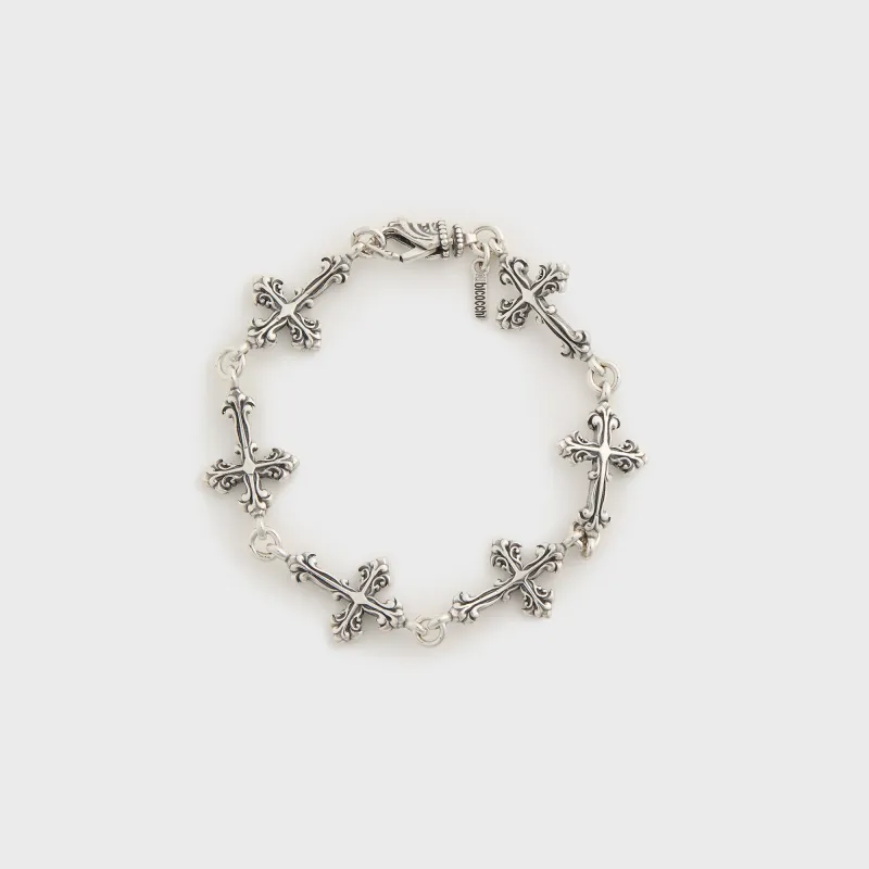 Emanuele Bicocchi Large Multi-Cross Bracelet - Silver sold by Kith
