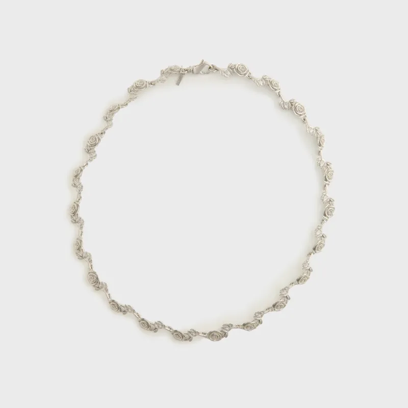 Emanuele Bicocchi Multi-Roses Necklace - Silver sold by Kith