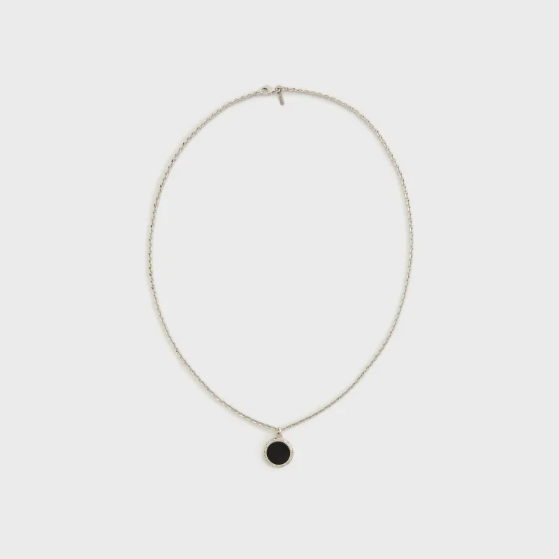 Emanuele Bicocchi Flourishing Onyx Amulet Necklace - Silver sold by Kith