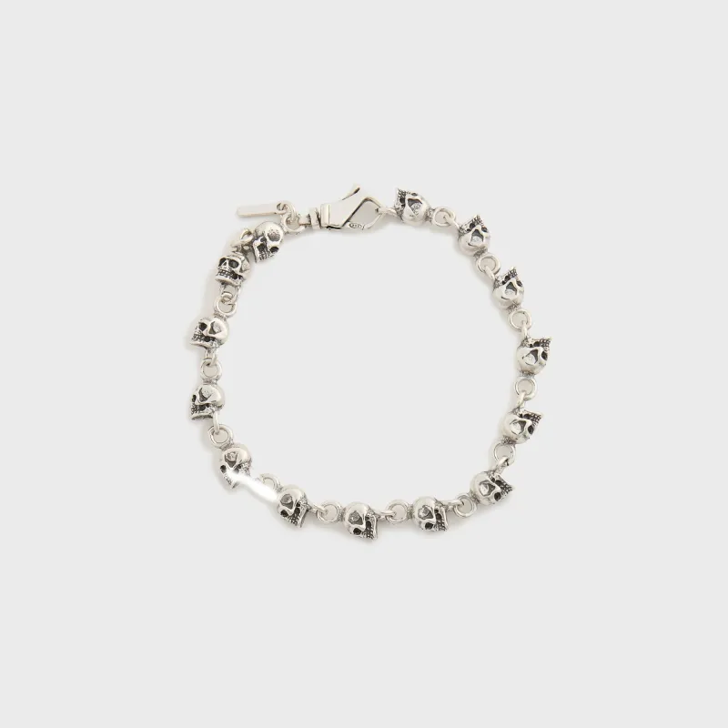 Emanuele Bicocchi Multi-Skull Bracelet - Silver sold by Kith