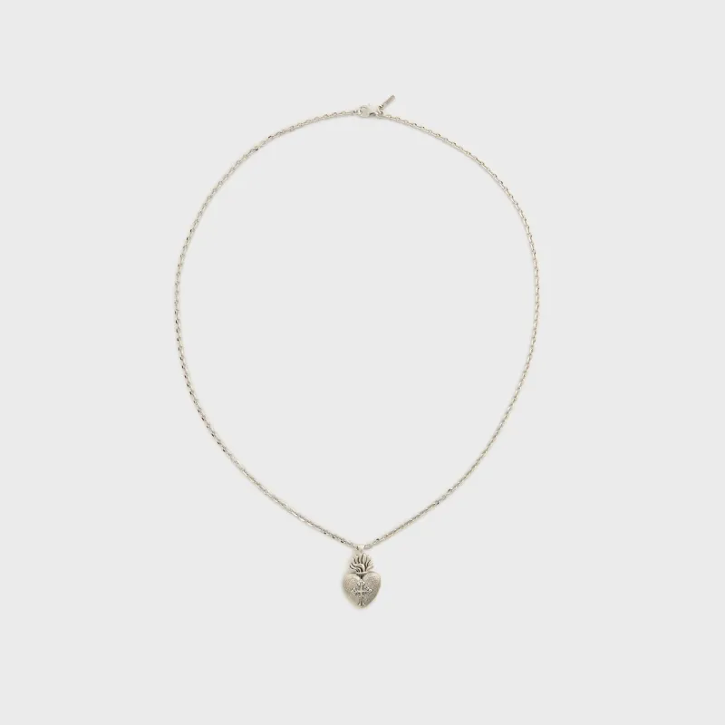 Emanuele Bicocchi Sacred Heart Necklace - Silver sold by Kith