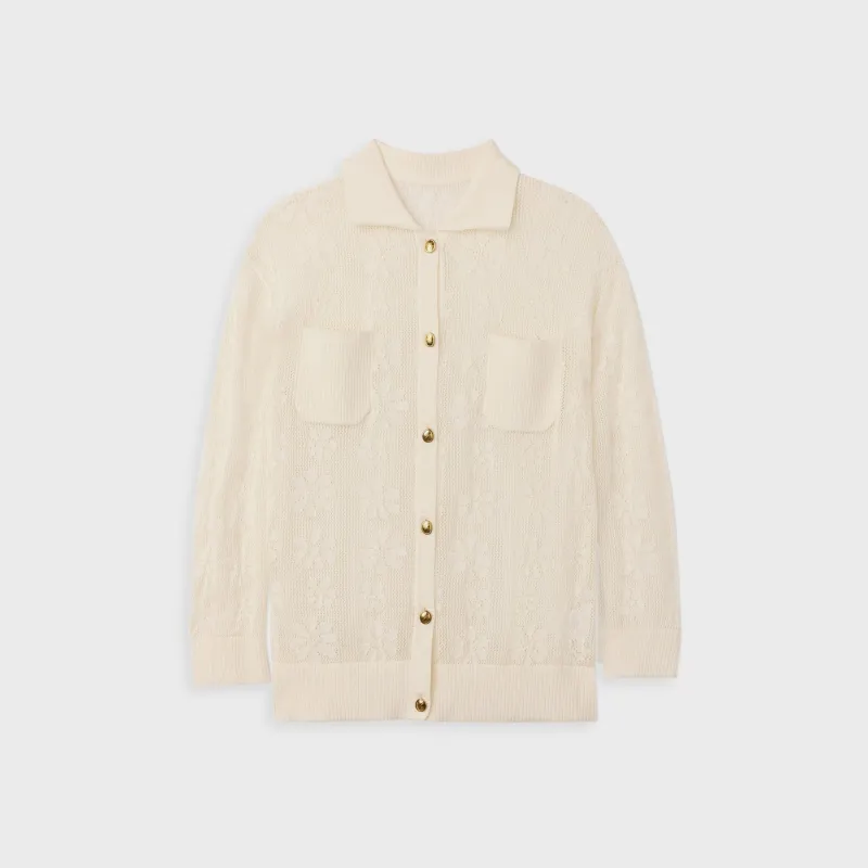 Asta Resort Delilah Crochet Shirt - Salt sold by Kith