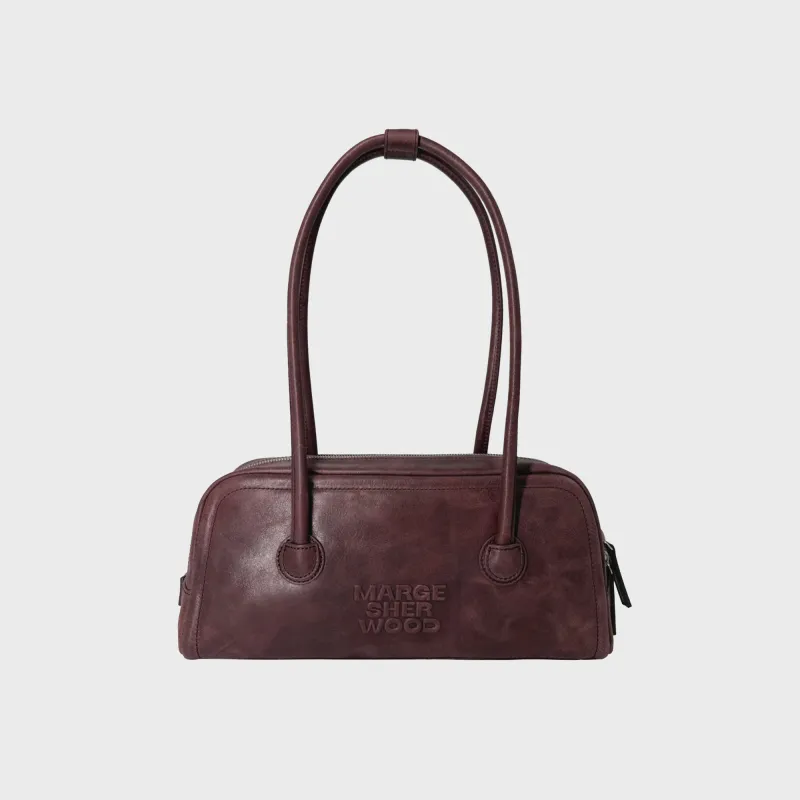 Margesherwood Soft Baguette Bag - Wine Pull Up sold by Kith