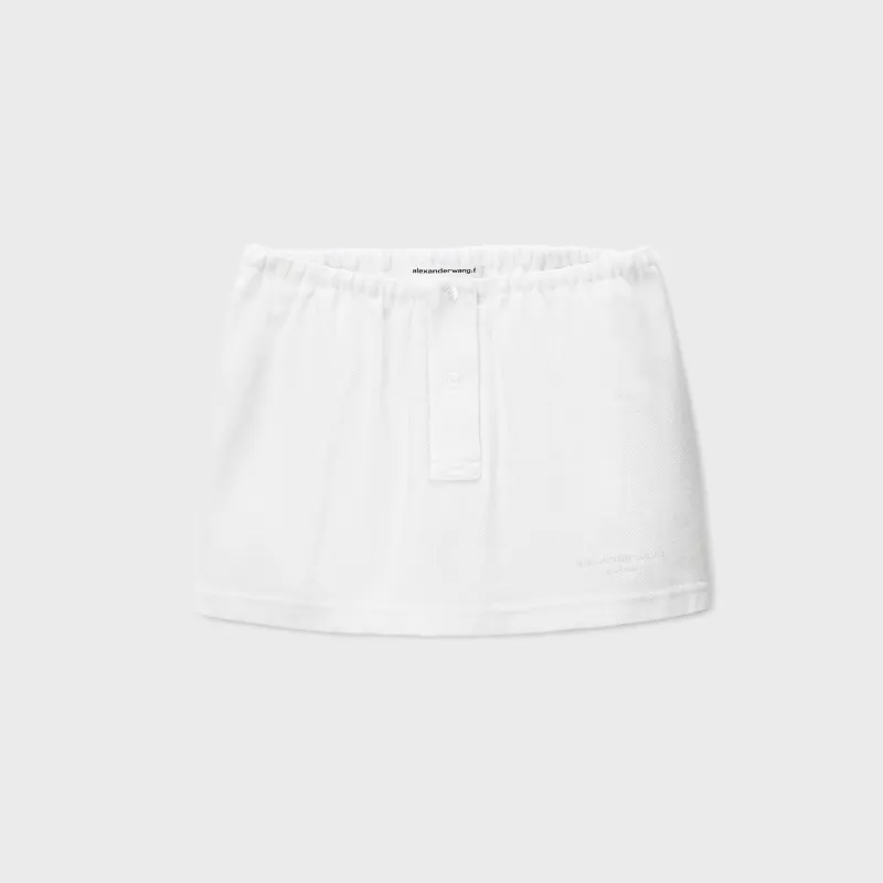 Alexander Wang Mini Deconstructed Polo Skort - Vintage White sold by Kith