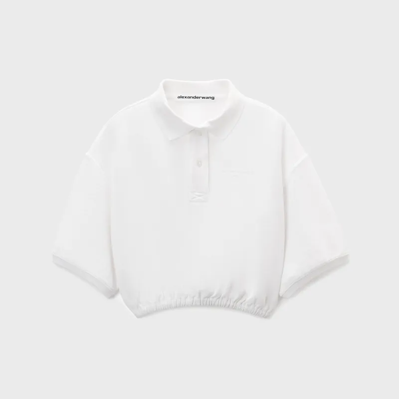 Alexander Wang Deconstructed Polo Shirt - Vintage White sold by Kith