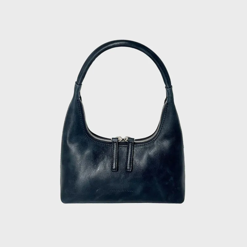 Margesherwood Hobo Mini Shoulder Bag - Navy Pull Up sold by Kith
