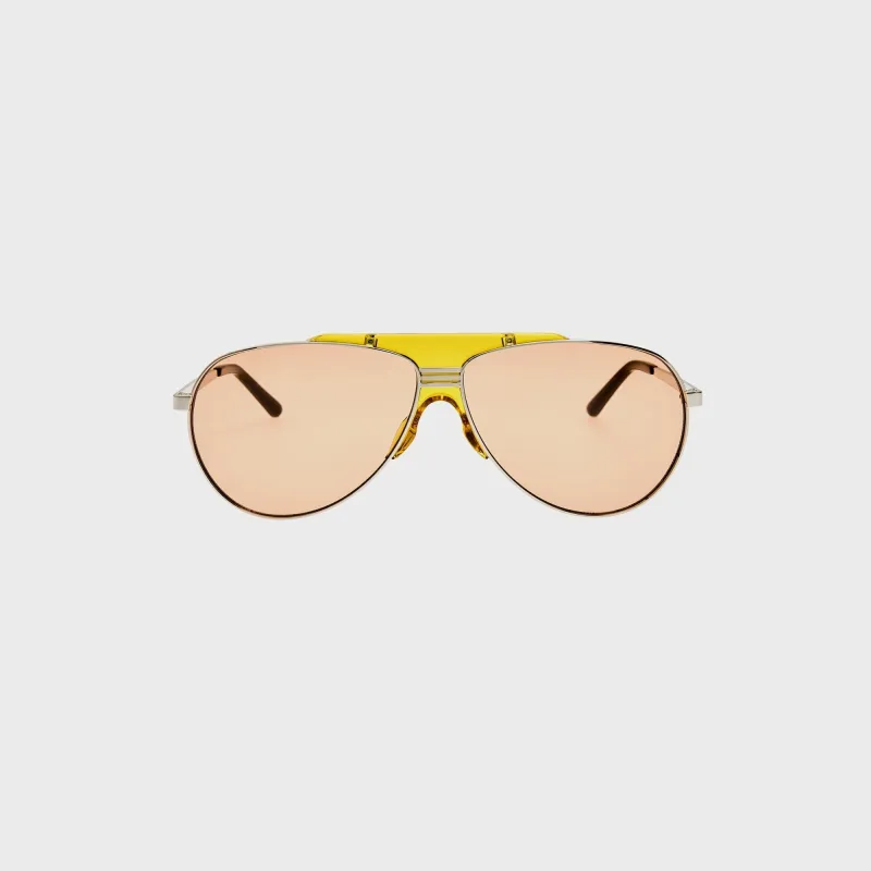 The Attico Aviator Sunglasses - Gold sold by Kith