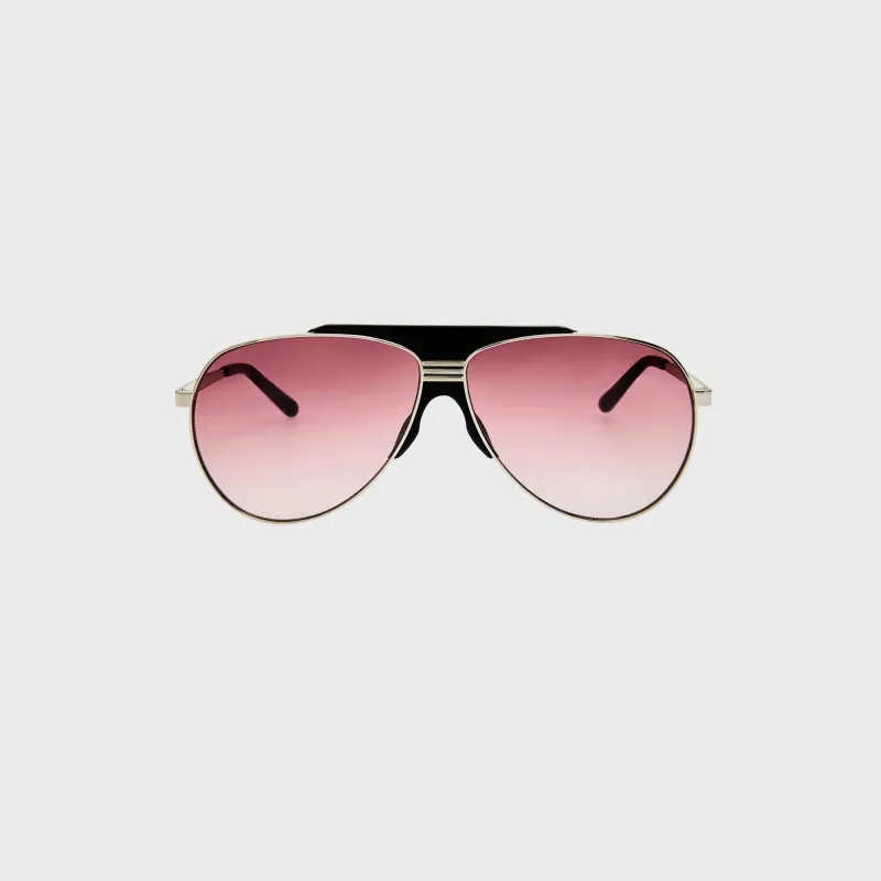 The Attico Aviator Sunglasses - Silver sold by Kith