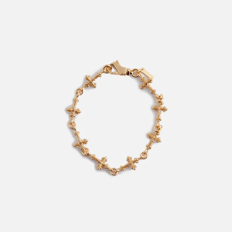 Emanuele Bicocchi Multi-Cross Avelli Bracelet - Gold sold by Kith