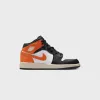 Jordan GS Air Jordan 1 Mid - Starfish / Black / White / Sail sold by Kith