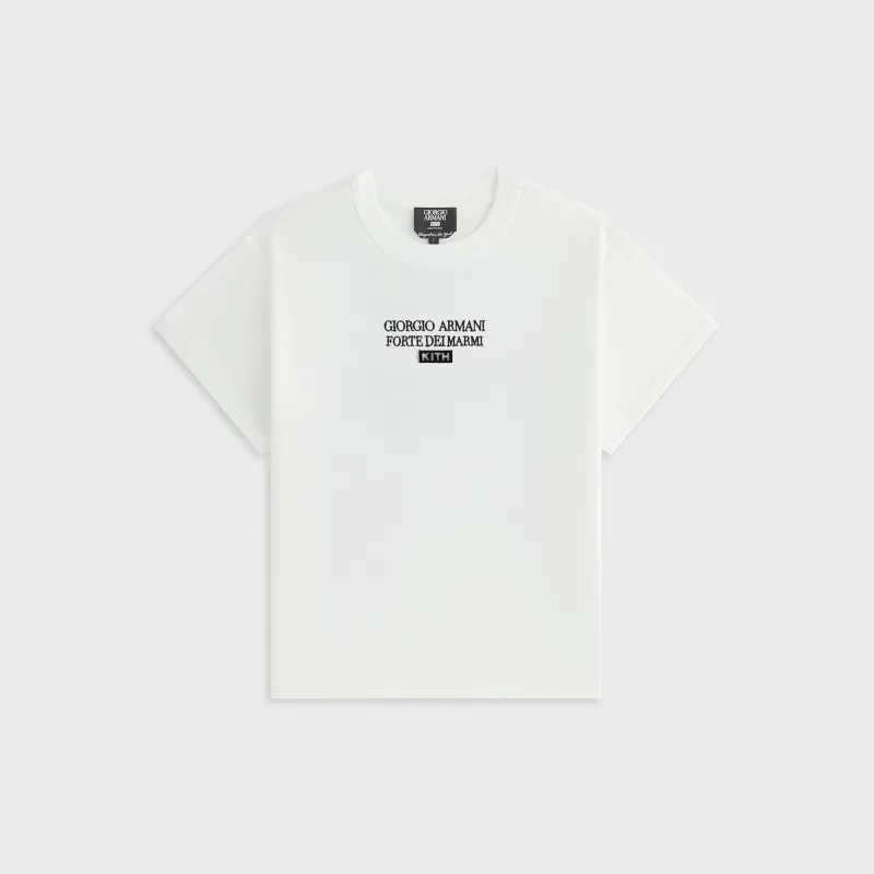 Giorgio Armani & Kith Women Forte Dei Marmi Mulberry Tee - White sold by Kith