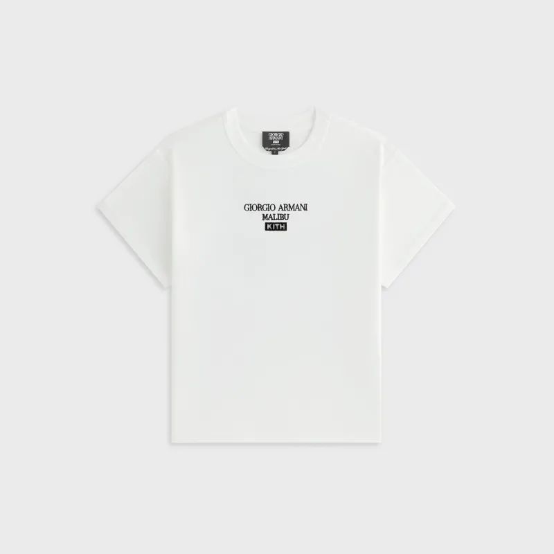 Giorgio Armani & Kith Women Malibu Mulberry Tee - White sold by Kith