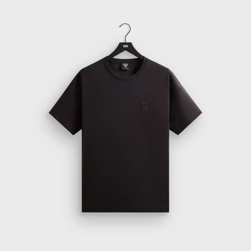 Giorgio Armani & Kith Logo Tee - Black sold by Kith