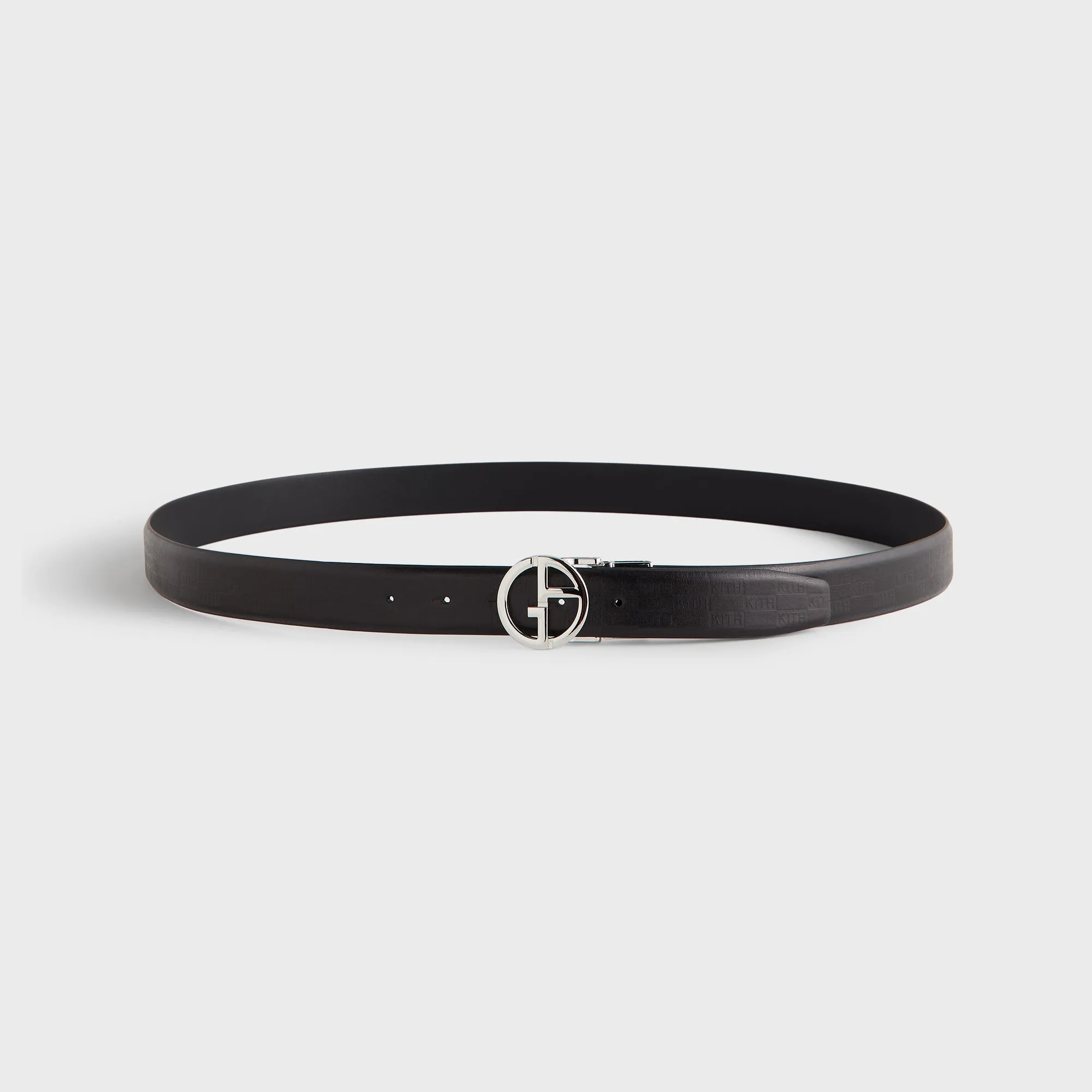 Giorgio Armani & Kith Reversible Leather Belt - Black sold by Kith