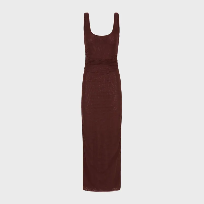 SIR Jacques Twist Midi Dress - Espresso sold by Kith
