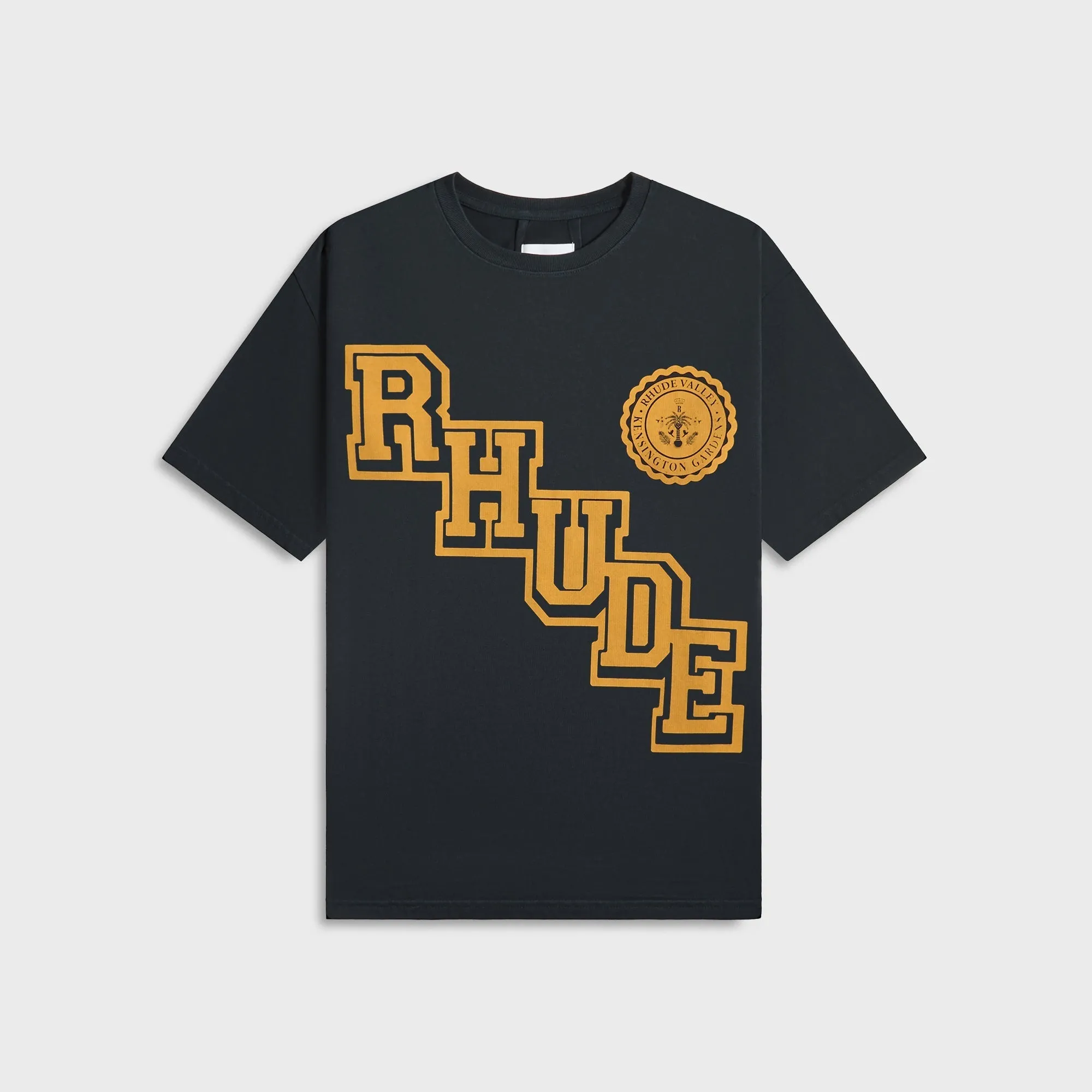 Rhude Collegiate Crest Tee - Vintage Black sold by Kith product image thumbnail 3