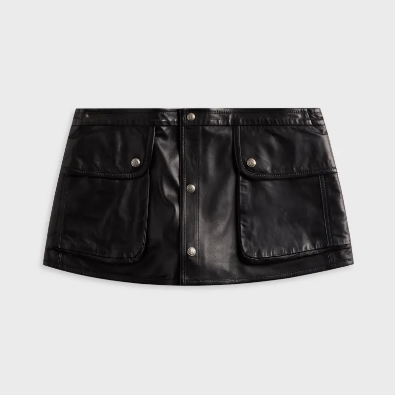 R13 Leather Layered Skirt - Black sold by Kith