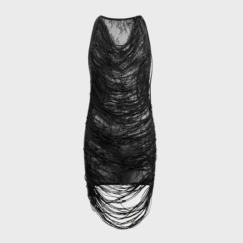 Kim Shui Megan Midi Dress - Black sold by Kith