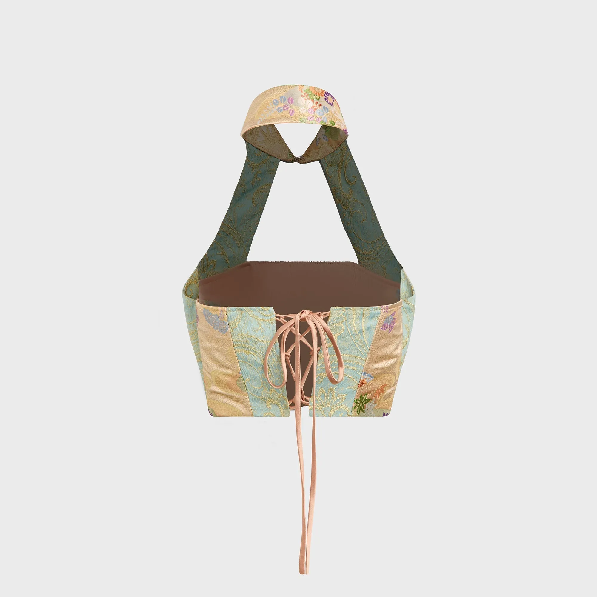 Kim Shui Moon QiPao Cropped Corset - Blue sold by Kith product image thumbnail 2