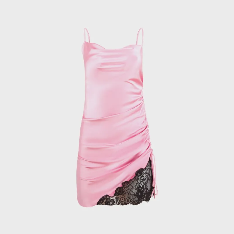 Fleur du Mal Silk Ruched Dress - Bisou sold by Kith