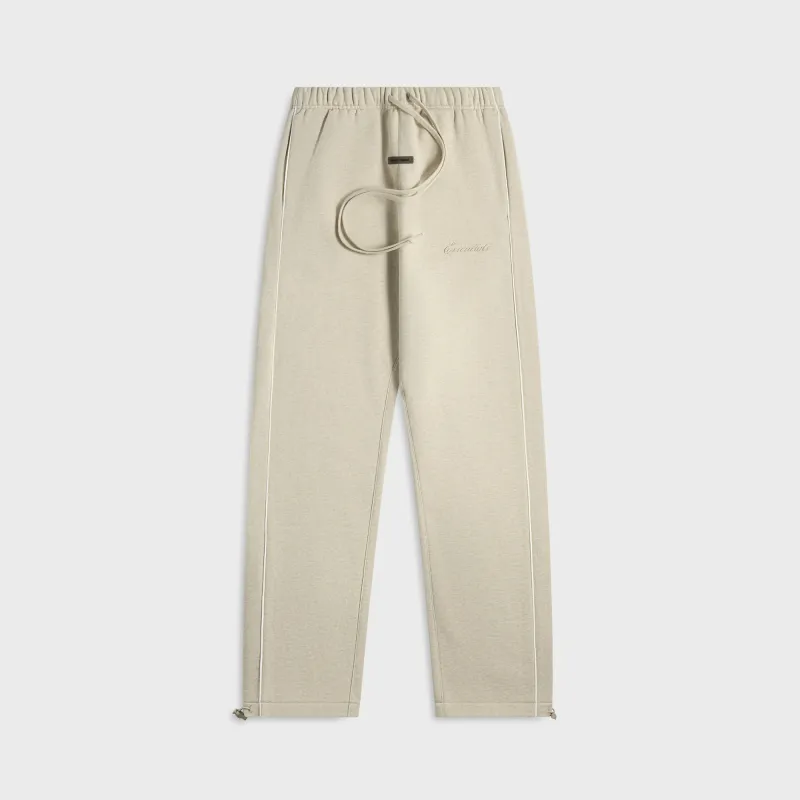 Essentials Relaxed Fleece Sweatpant With Piping - Heather Stone / Cloud White sold by Kith