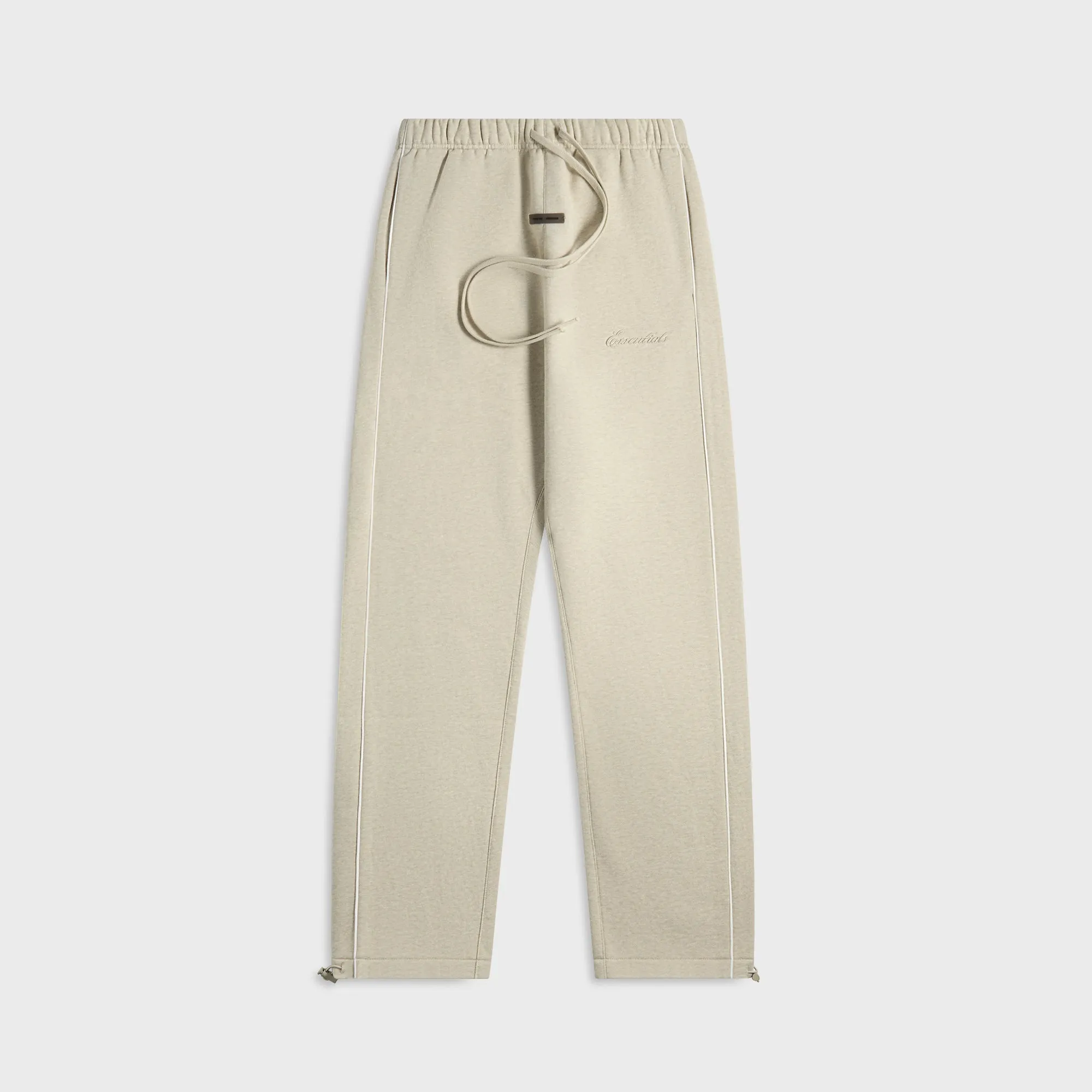 Essentials Relaxed Fleece Sweatpant With Piping - Heather Stone / Cloud White sold by Kith