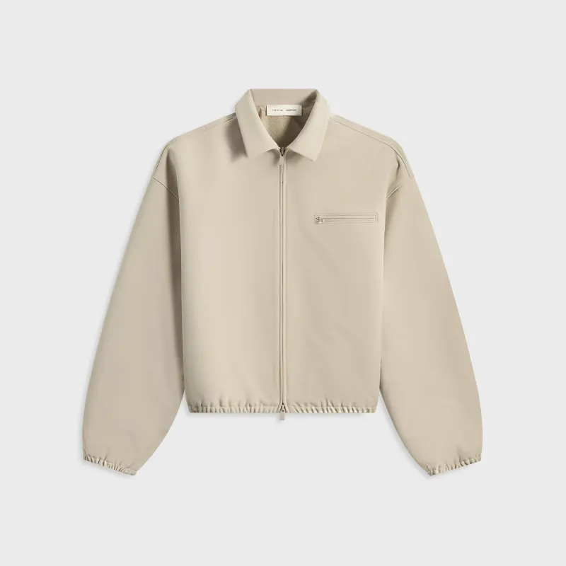 Essentials Bonded Canvas Zip-Up Jacket - Timber sold by Kith