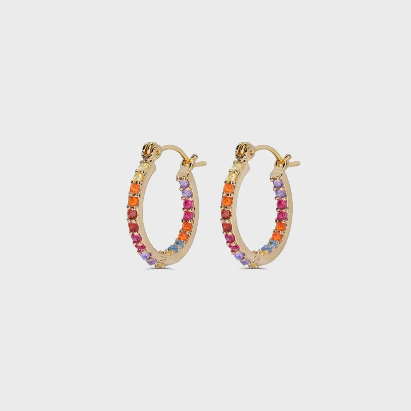 Crystal Haze Serena Small Hoops - Multi sold by Kith