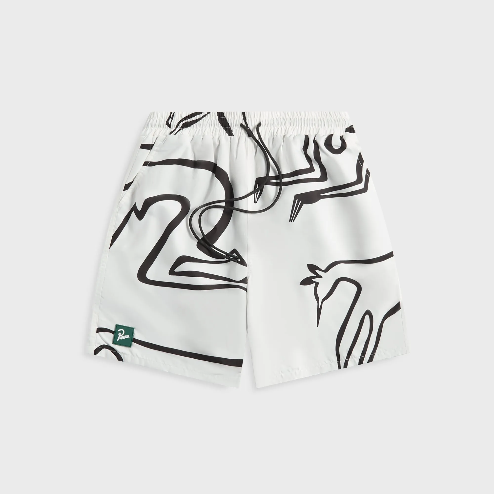 by Parra Yoga Walks Swim Shorts - White sold by Kith