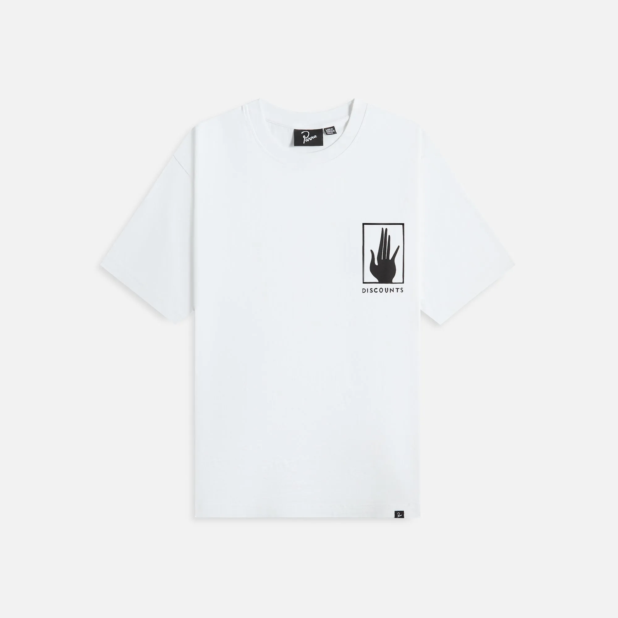 by Parra Yoga Discounts Tee - White sold by Kith
