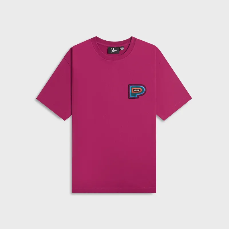 by Parra Repeat Pea Tee - Dark Magenta sold by Kith