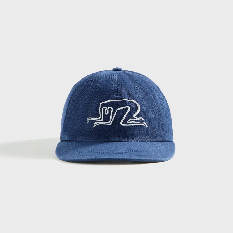 by Parra Mid Career 6 Panel Cap - Blue sold by Kith