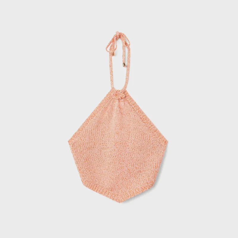 Asta Resort Teresa Scarf Top - Peach Sequin sold by Kith
