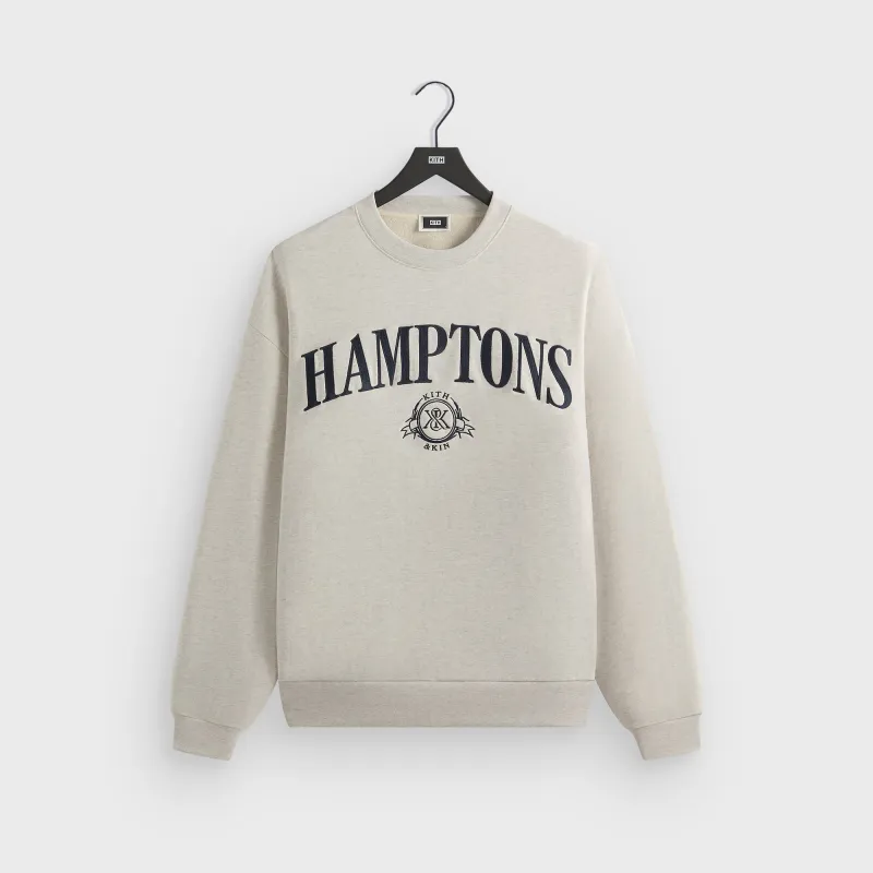 Kith Hamptons Nelson Crewneck - Light Heather Grey sold by Kith