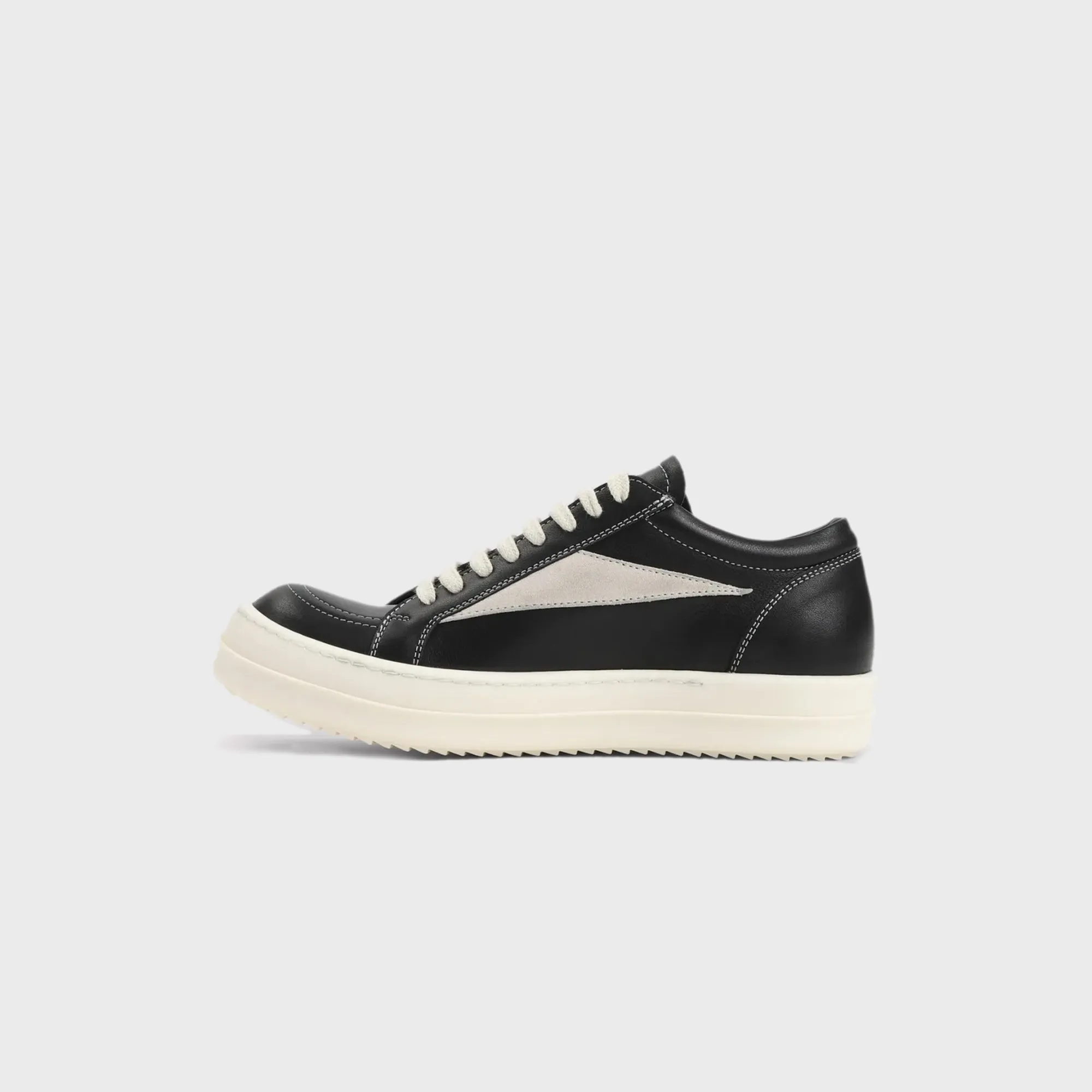 Rick Owens Vintage Sneakers Scarpe In Pelle - / Black / Milk / Milk sold by Kith product image thumbnail 3