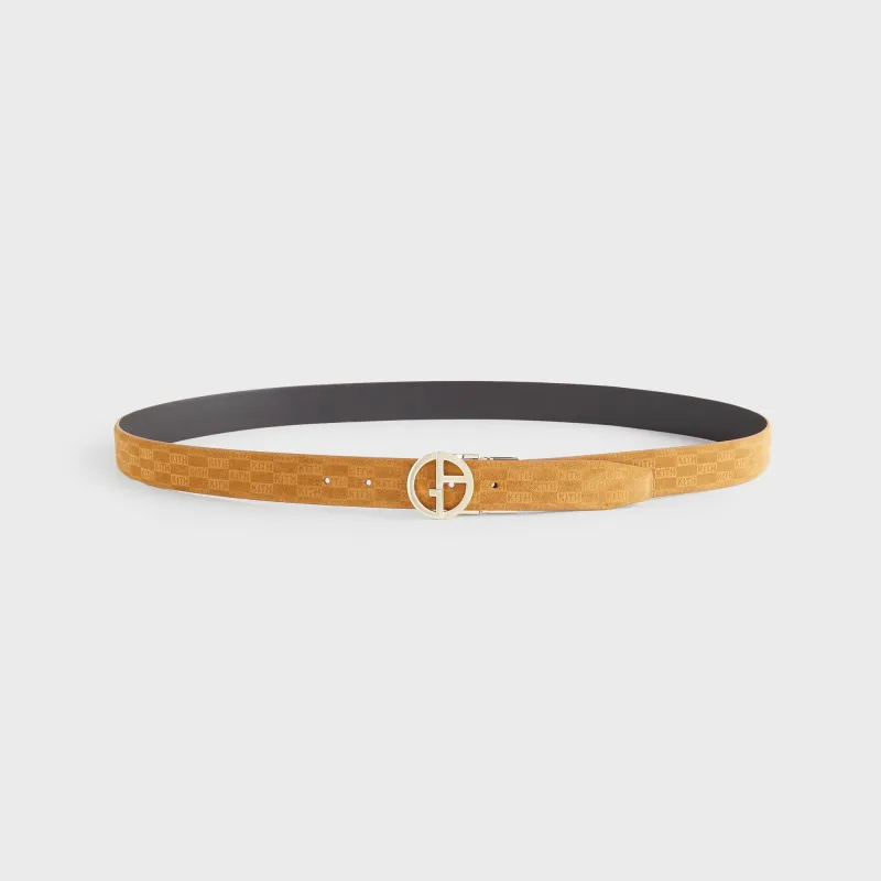 Giorgio Armani & Kith Reversible Suede Belt - Tan sold by Kith