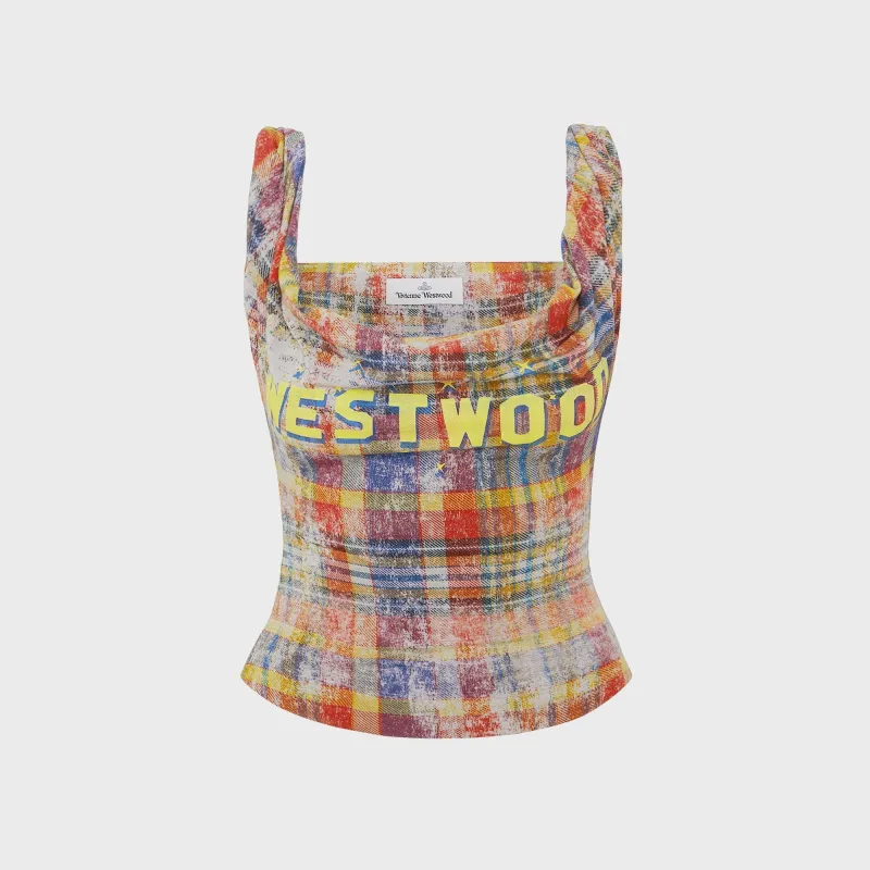 Vivienne Westwood Anna Top - Distressed Tartan sold by Kith