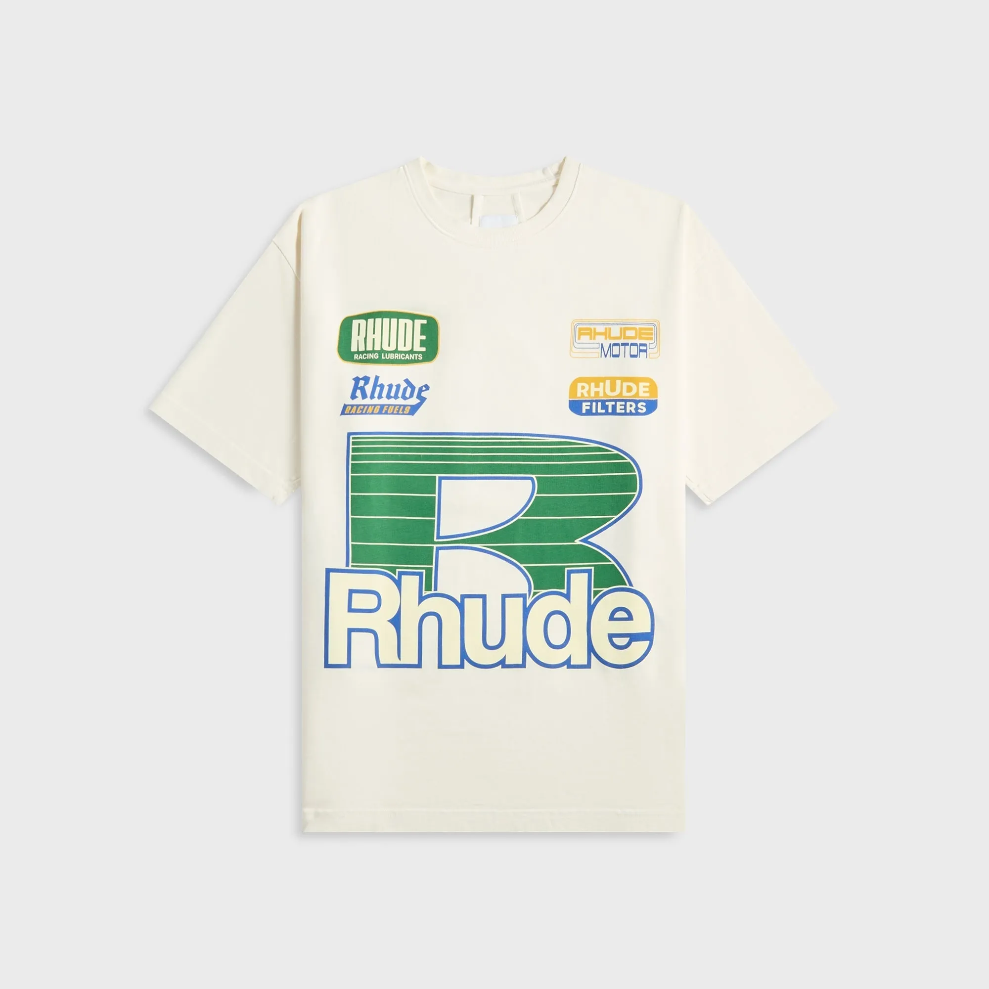 Rhude Roadway Racing Tee - Vintage White sold by Kith