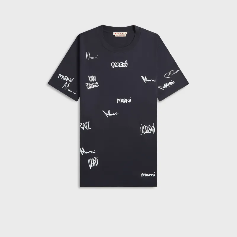 Marni Printed Pop Fields Logo Lily - White | Parallel