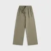 Loewe Drawstring Trousers - Khaki Green sold by Kith