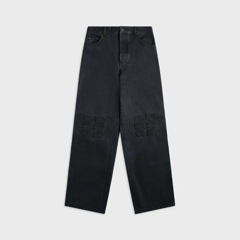 Loewe Anagram Baggy Jeans - Black sold by Kith