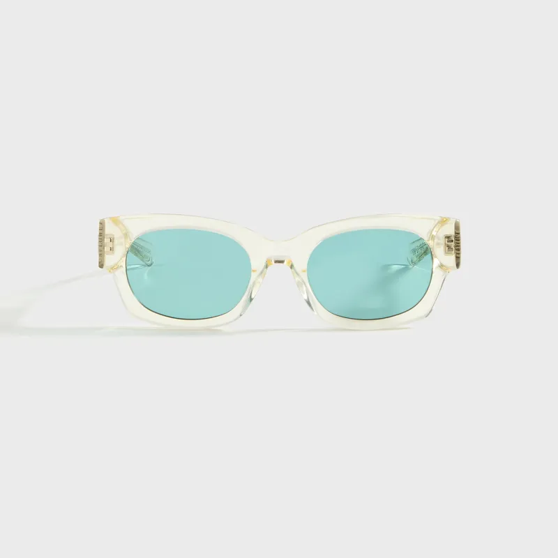 Flatlist Shade 01 - Crystal Yellow / Solid Teal Lens made by Kith