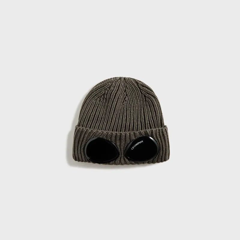 C.P. Company Accessories Knit Cap In Extrafine Merino Wool - Walnut sold by Kith