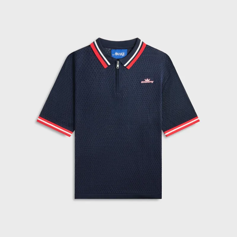 Awake NY Knit Soccer Jersey - Navy sold by Kith